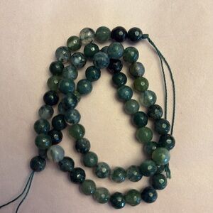 Moss Agate 6mm Faceted Beads 61 count or 15 inches.